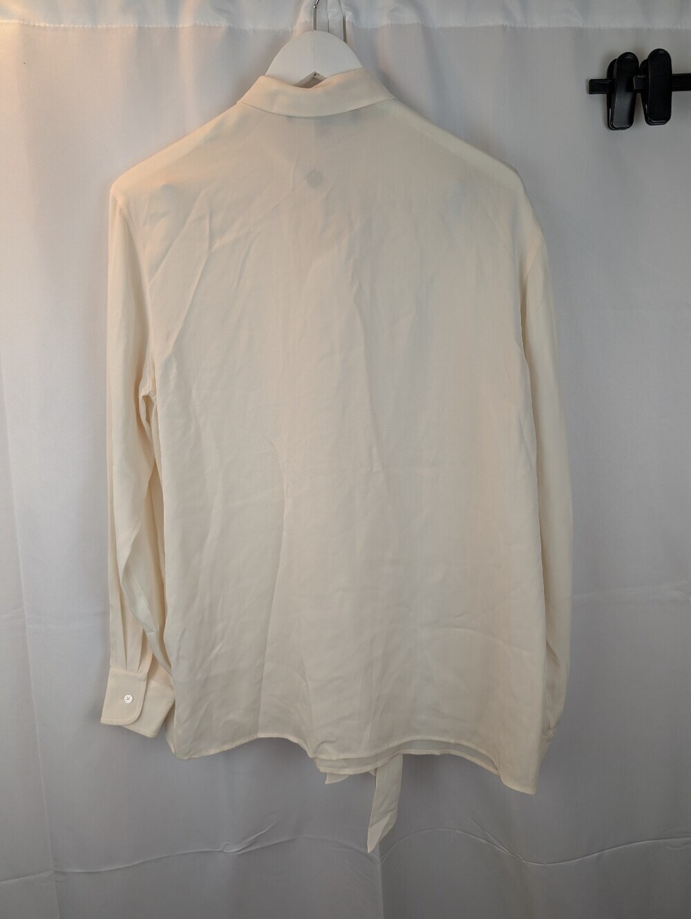 Ralph Lauren Purple Label 100% Silk Blouse Shirt Cream Italian 8 new no tags - Picture 9 of 12